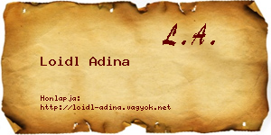 Loidl Adina névjegykártya